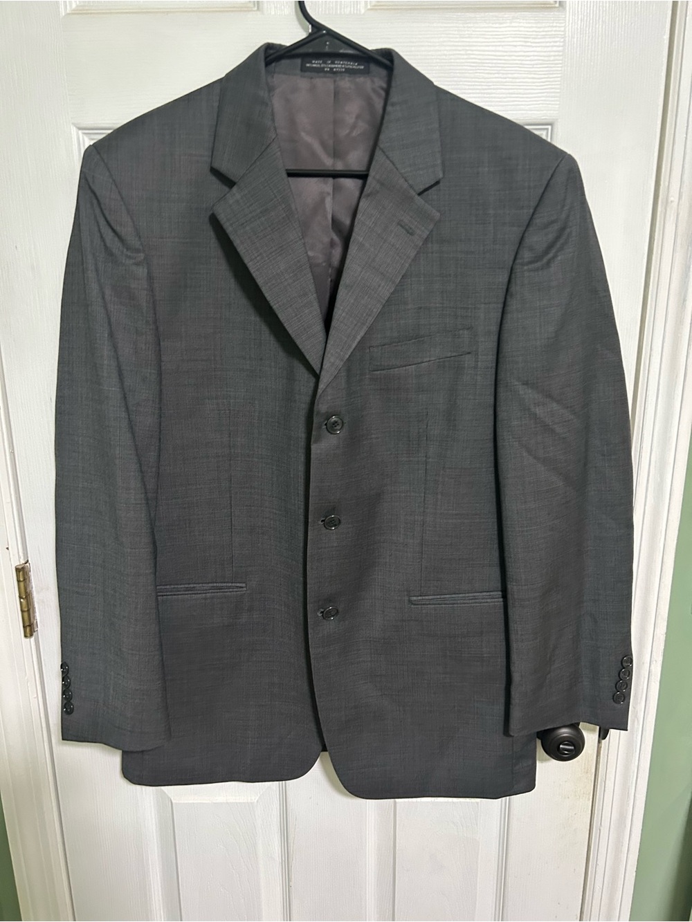 Jones New York Men's Dark Gray Three-Button Sport Coat